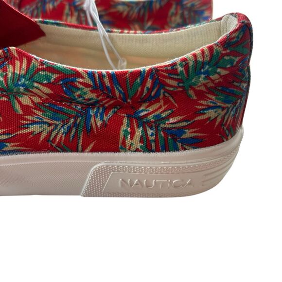 NEW Nautica SLIP ON Loafers Shoes Sneakers CANDLER Red Palm - Men's Size 10 - Picture 4 of 8